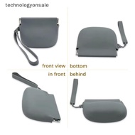 [Tech] Silicone Coin Purse Keychain Small Silicone Pouch Wired Earbud Case 10x8cm/3.94x3.15 Inches C