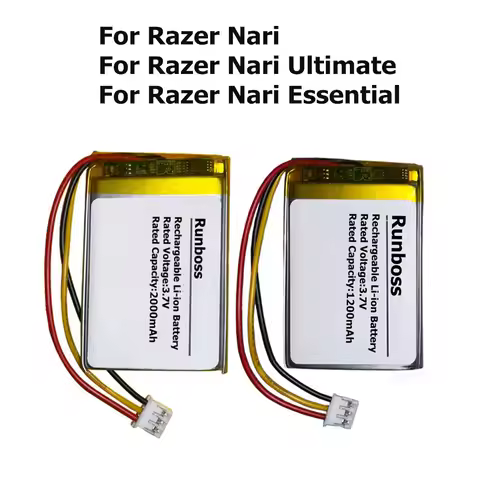 Replacement Headset Battery For Razer Nari Ultimate Nari Essential RC30-026901 1200mAH/2000mAh