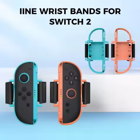 Dance Wristbands + Leg Straps Set for Switch 2, Adjustable Elastic Straps for Somatosensory Games