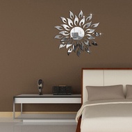 3D Mirror Surface Wall Sticker Sun Flame Fire Flower Home Decor Tile Mirror Art Decals