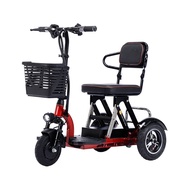 ST/🎫Electric Tricycle Folding Elderly Scooter Small Lightweight Three-Wheel Lithium Battery Car for Disabled People ONGS