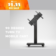 Rotate tv mobile cart stand with wheels tv stand tv bracket tv mount office event live stream
