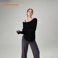 【Hoppe Fumeng】Áo khoác dáng rộng tập yoga phong cách thể thao áo tay áo dài nữ