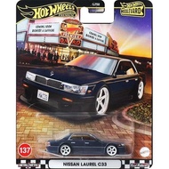 Hot Wheels Gold Label Garden Avenue No. 137 Nissan Laurel C33 Iron Bottom Rubber Tire Alloy Car Mode