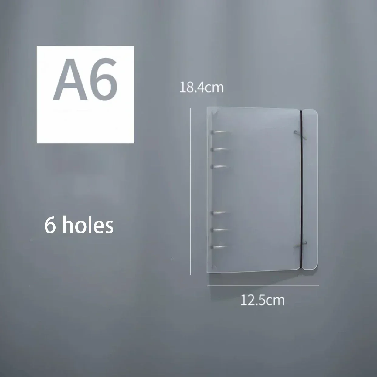 A5/A6A/A7 Transparent Loose Leaf Binder Notebook Cover Zipper Bag Note Book Journal Planner Accessor