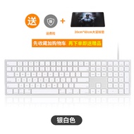 Ice Fox K800A คีย์บอร์ดแบบมีสายน้ําหนักเบาแบบพกพาการออกแบบเงียบอลูมิเนียมอัลลอยด์สําหรับคอมพิวเตอร์