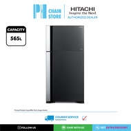 HITACHI R-VG660P7M-1 GBK GGR 565L BIG2 GLASS SERIES 2-DOOR INVERTER REFRIGERATOR