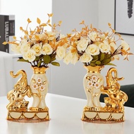 European Ceramic Vase Fuxiang Ornaments Living Room Desktop Ornaments TV Cabinet Creative Ornaments 