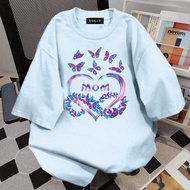 UT shop Cotton T-Shirt 1 Piece love mom Oversize Style Round Neck Short Sleeves Soft And Comfortable