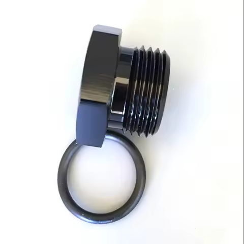 4AN 6AN 8AN 10AN 12AN flare plug O-ring ORB seal FITTIN, Male AN fittings Plug with rubber ring blac