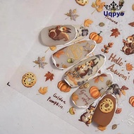 UQPYO Nail Art Stickers, Waterproof Self-Adhesive Manicure Stickers,  Long Lasting Pine Cones Fallen
