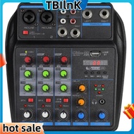 4 Channel Audio Mixer Mini Sound Mixing Console Bluetooth 48V Power Supply for Music DJ Recording Ka