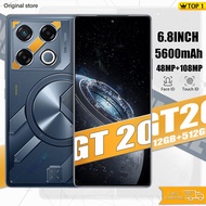 [COD] GT20 สมาร์ทโฟนใหม่ล่าสุด 12GB RAM + 512GB ROM ความจุขนาดใหญ่ 5600mAh โทรศัพท์มือถืออายุการใช้งานยาวนาน โทรศัพท์ Android หน้าจอ HD ขนาด 6.8 นิ้ว กล้อง HD 48+108MP HD สมาร์ทโฟนบลูทูธ โทรศัพท์สำหรับเล่นเกม โทรศัพท์มือถือ