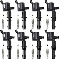 Micro Performance Ignition Coils DG511 FD508 and SP546 Iridium Spark Plugs replacement for Ford Linc