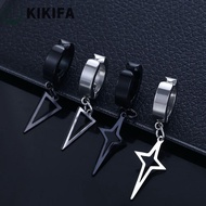 KIKIFA Cross Clip Earring Male Fake Piercing Simple Drop Earring Gift Female Non-Piercing Earring