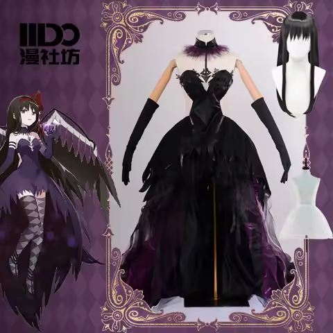 Akemi Homura Cosplay Devil Akemi Homura Women Purple Dress Outfits Anime Puella Magi Madoka Magica A
