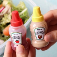 2/4Pcs Mini Ketchup Salad Squeeze Seasoning Bottles Portable Lunch Box Sauce Containers Honey Mustar