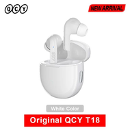 หูฟังไร้สาย T18 QCY ชุดหูฟังบลูทูธ5.2 QCC3040เสียง APTX 32KHz ไมโครโฟน4ช่อง CVC HD เชื่อมต่ออุปกรณ์ค