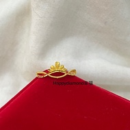 916 gold mini crown ring layered fashion design/ 916黄金小皇冠戒指/916 Cincin Emas Crown