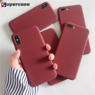 Soft Case Bahan Silikon Warna Permen Polos Untuk Iphone 8 7 6 Plus 5