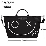 [ LONGCHAMP seller ] 100% original longchamp official store bag L1624 graffiti large capacity travel bag long champ bags Duffel &amp; Weekender Bags