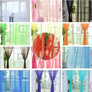 [Buatan Malaysia 🇲🇾] Fast Shipping 🔥 Plain Color Rod Pocket Sheer Curtain Langsir Siap Jahit Sheer P