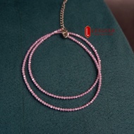 [Beautiful product] Super sparkling Rose Quartz stone bracelet size 2.5 mm for women with Earth elem