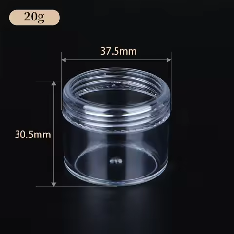 100pcs 20g 15g 10g 5g 3g Mini Cream Containers Clear Plastic Cosmetic Cream Jars Empty Makeup Pot Ey