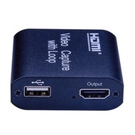 Video HDMI Capture Card with Loop Out, 4K HD 1080P USB 2.0 Capture Card
