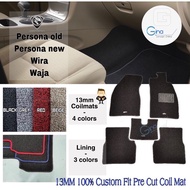 Proton Persona 2007-2020/Wira/Waja 13MM 100% Custom Fit Pre Cut with Logo Non-slip Coilmat Carpet Al