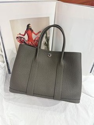 門市現貨～Hermes Garden Party 30 洛德綠銀釦 G stamp