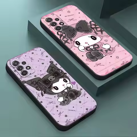 Cute Cartoon My Melody Kuromi Phone Case For Samsung Galaxy A15 A25 A24 A23 A22 A21S A20s A13 A10 A0