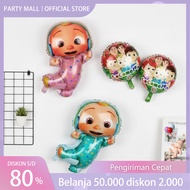 Jumbo Baby Cocomelon Foil Balloon Baby JJ CocoMelon Watermelon Round Foil Balloon/ Cocomelon Cartoon