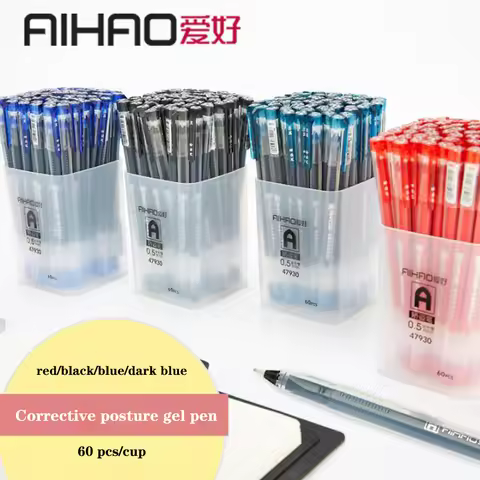 Korean Version Stationery Wholesale AIHAO Gel Pen Correction Posture Water Pen Large Capacity Needle