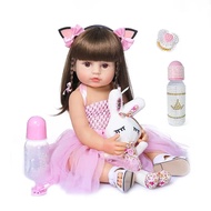 ตุ๊กตา NPK Bebe ขนาด55ซม. ทารกเกิดใหม่สีชมพูสำหรับหญิงสาวเจ้าหญิง Baty ของเล่นนุ่มมากตุ๊กตาสาวซิลิโคน