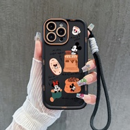 Casing hp For iphone 16 11 12 13 14 15 pro xs XR 14 plus pro max 7 8 6 7+ 8+ 6+ Xs Max Mickey Minnie