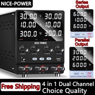NICE-POWER Dual Output Lab Power Supply, 30V 10A Adjustable Switching Regulated Series (60V 10A) Par