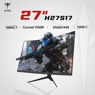 KTC 27" 2K 180Hz 2560x1440 Curved Monitor 3ms Free/G -Sync Gaming Monitor H27S17