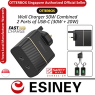OtterBox USB-C 50W Dual Port Fast Charge Wall Charger | 1 Year Limited Warranty