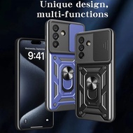 Stand Rotating Slide Camera Lens Military Grade Armor Case For Samsung A7 XCover 7 Pro M56 M06 F06 M