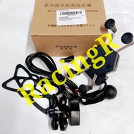 * MOTORCYCLE MOBILE HAND PHONE HOLDER BRACKET UNIVERSAL 2BRO WITH USB CHARGING