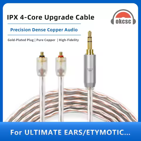 OKCSC Balanced Earphone Cable for IPX T2 LINUM ETYMOTIC EVO UE PREMIER WESTONE PRO X SERIES (X10X20X