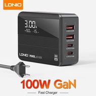Super fast Charger หัวชาร์จเร็วกำลังไฟ 70W/100W หน้าจอแสดงผล QC4+ PD QC3.0 ตัวเดียวจบ 2USB-C+2USB-A