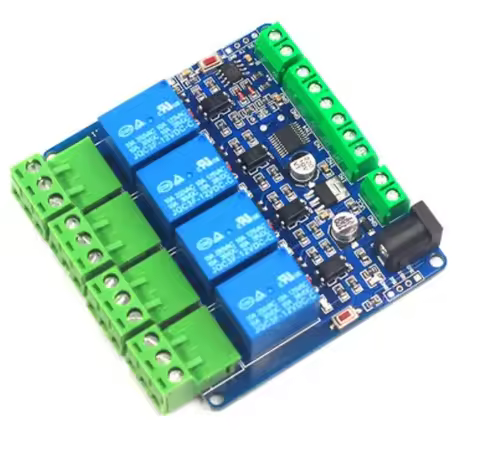 Modbus RTU 4 Way Relay Module DIY 4 Road Input 485 TTL Communication 4-Channel Input Relay Module NE