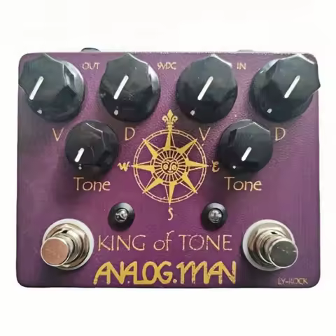 LYR PEDALS Ly Rock ,Guitar OVERDRIVE Effect Pedal, King of Tone/king of Clone, Classic, Purple, True
