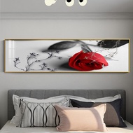 ภาพตกแต่งห้องนอน Abstrak Horizontal Luxury Hotel Warm Wall Art Bedside Decorative Painting Modern Si