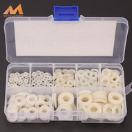 350PCS 364PCS HARD TYPE Nylon Washer Flat Gasket M2 M2.5 M3 M4 M5 M6 M8 White Plastic Sealing O-ring