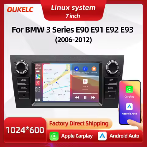For BMW 3 Series E90 E91 E92 E93 2006-2012 Carplay Navigtion Monitor Touch Player Android Auto Radio