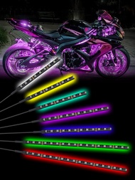 Decorative Light 12 in 1 Car-styling LED Strip Atmosphere Lamp 120 LED Beads RGB Foot Light Ambient Lamp For Car Motorcycle Remote Control