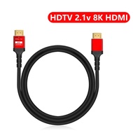 1 1.5 2เมตร HDMI 8K สาย60Hz 2.1V 4K 144Hz 3D ทีวีจอคอมพิวเตอร์โปรเจคเตอร์ PS คอนโซลเกมเสียงและวิดีโอ